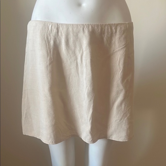 Princess Poly Beige Mini Skirt Size 12 - Picture 1 of 8